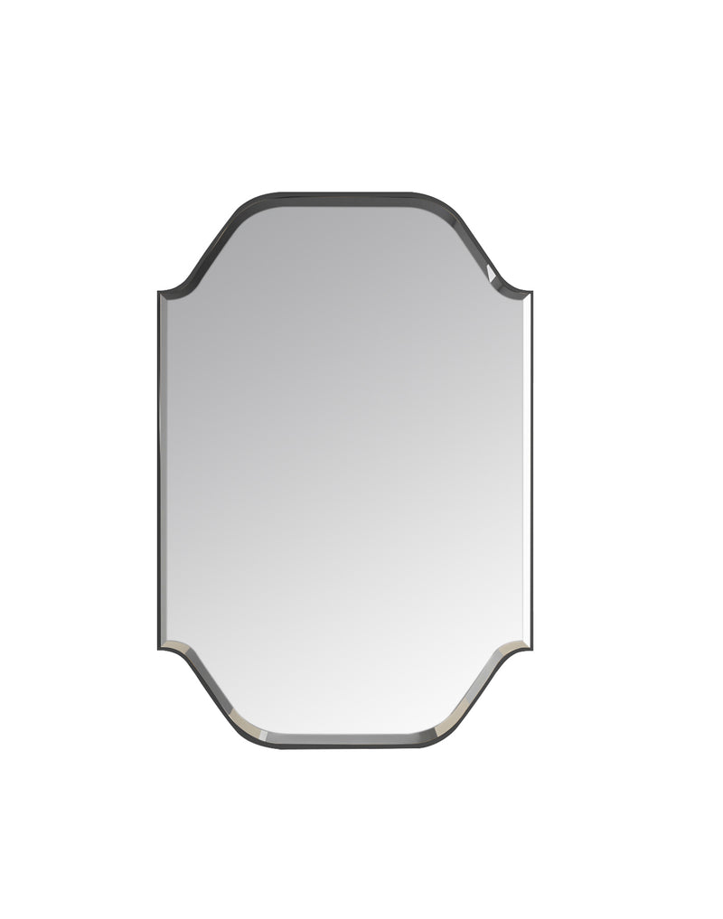 Laviva 313MFGAT-2436MB Gatsby 24" x 36" Vintage Style Metal Framed Mirror with Bevel in Matte Black - Reversible Mount