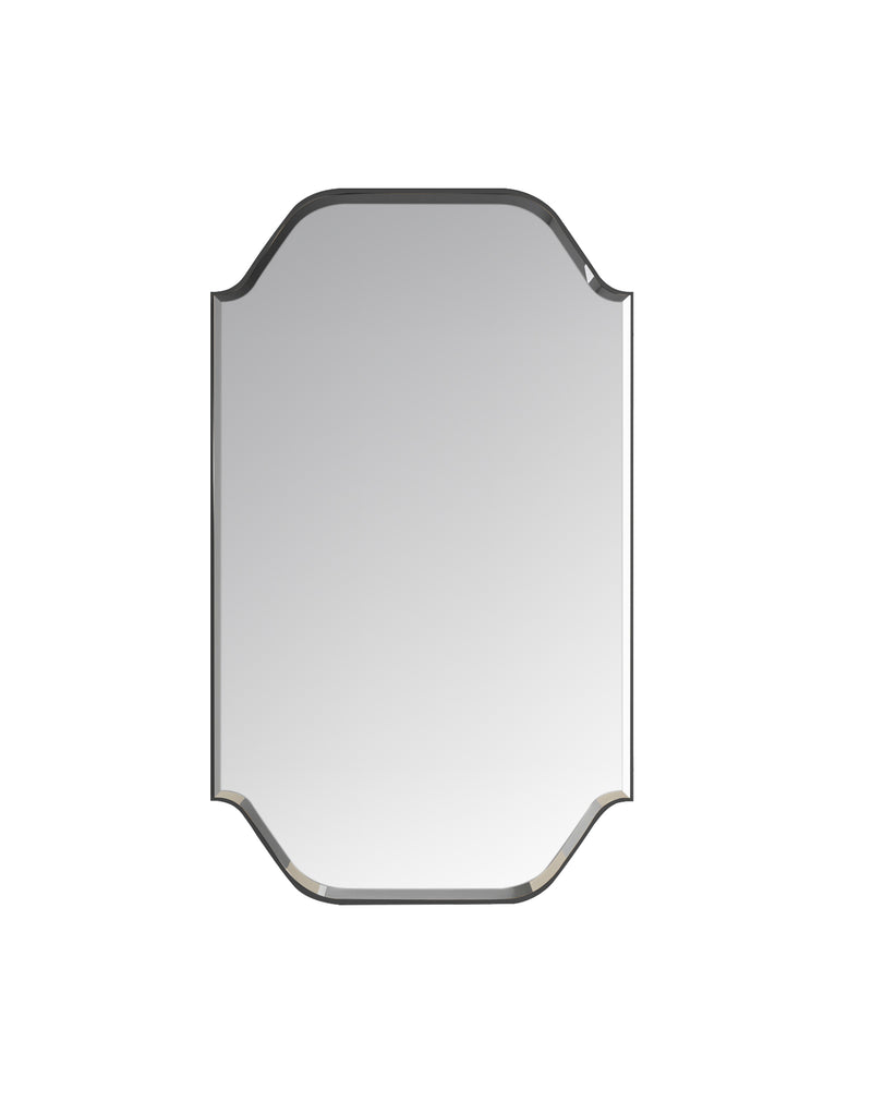 Laviva 313MFGAT-2644MB Gatsby 26" x 44" Vintage Style Metal Framed Mirror with Bevel in Matte Black - Reversible Mount