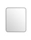 Laviva 313MFLAT-3036MB Latitude 30x36 Rectangular Soft Radius Metal Framed Matte Black Mirror