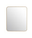 Laviva 313MFLAT-3036SB Latitude 30x36 Rectangular Soft Radius Metal Framed Satin Brass Mirror
