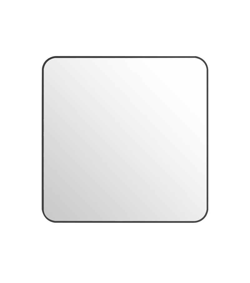Laviva 313MFLAT-3636MB Latitude 36" x 36" Square Soft Radius Metal Framed Matte Black Mirror