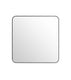 Laviva 313MFLAT-3636MB Latitude 36x36 Square Soft Radius Metal Framed Matte Black Mirror