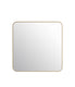Laviva 313MFLAT-3636SB Latitude 36x36 Square Soft Radius Metal Framed Satin Brass Mirror