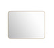 Laviva 313MFLAT-4836SB Latitude 48x36 Rectangular Soft Radius Metal Framed Satin Brass Mirror