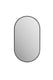 Laviva 313MFPIL-1832MB Pill 18x32 Oval Metal Framed Mirror in Matte Black