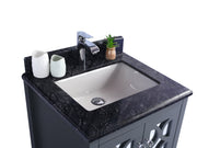 Laviva 313MKSH-24G-BW Mediterraneo 24" Grey Bathroom Vanity with Black Wood Marble Countertop - view 3