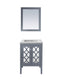Laviva 313MKSH-24G-MW Mediterraneo 24" Grey Bathroom Vanity with Matte White VIVA Stone Solid Surface Countertop