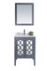 Laviva 313MKSH-24G-WC Mediterraneo 24" Grey Bathroom Vanity with White Carrara Marble Countertop