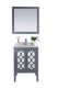 Laviva 313MKSH-24G-WQ Mediterraneo 24" Grey Bathroom Vanity with White Quartz Countertop