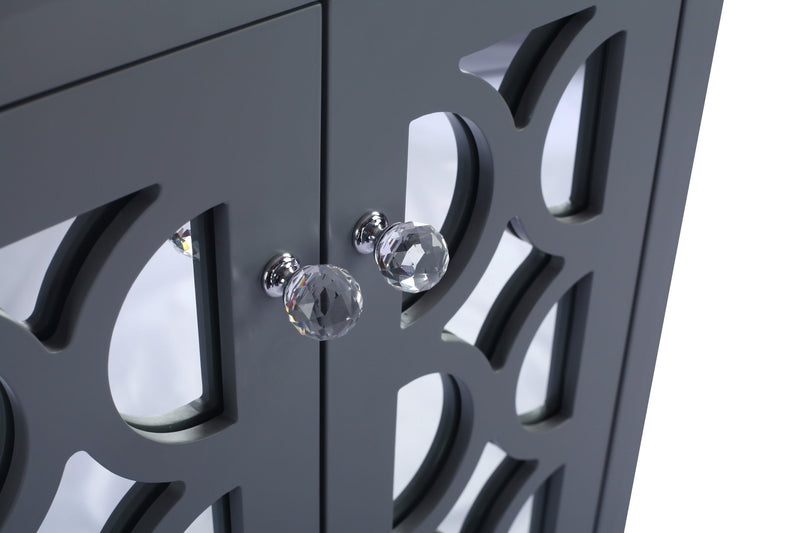 Laviva 313MKSH-24G-WQ Mediterraneo 24" Grey Bathroom Vanity with White Quartz Countertop - view 7