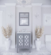 Laviva 313MKSH-24G-WQ Mediterraneo 24" Grey Bathroom Vanity with White Quartz Countertop - view 9