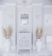 Laviva 313MKSH-24W-MW Mediterraneo 24" White Bathroom Vanity with Matte White VIVA Stone Solid Surface Countertop - view 7