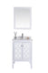 Laviva 313MKSH-24W-WQ Mediterraneo 24" White Bathroom Vanity with White Quartz Countertop