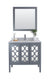 Laviva 313MKSH-36G-WC Mediterraneo 36" Grey Bathroom Vanity with White Carrara Marble Countertop