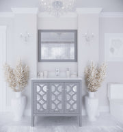 Laviva 313MKSH-36G-WQ Mediterraneo 36" Grey Bathroom Vanity with White Quartz Countertop - view 7