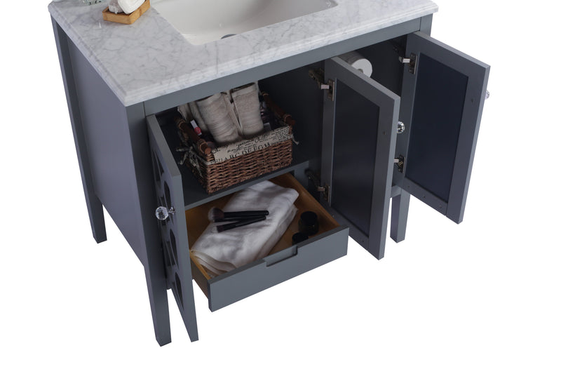 Laviva 313MKSH-36G Mediterraneo 36" Grey Bathroom Vanity Cabinet - view 4