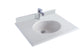 Laviva 313RD1H-30-PW Forever 30" Single Hole Pure White Phoenix Stone Countertop with Oval Ceramic Sink