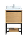 Laviva 313SMR-24CO-WC Alto 24" California White Oak Bathroom Vanity with White Carrara Marble Countertop