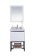 Laviva 313SMR-24W-WC Alto 24" White Bathroom Vanity with White Carrara Marble Countertop