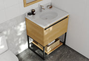 Laviva 313SMR-30CO-PW Alto 30" California White Oak Bathroom Vanity with Pure White Phoenix Stone Countertop - view 3