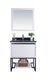 Laviva 313SMR-30W-BW Alto 30" White Bathroom Vanity with Black Wood Marble Countertop