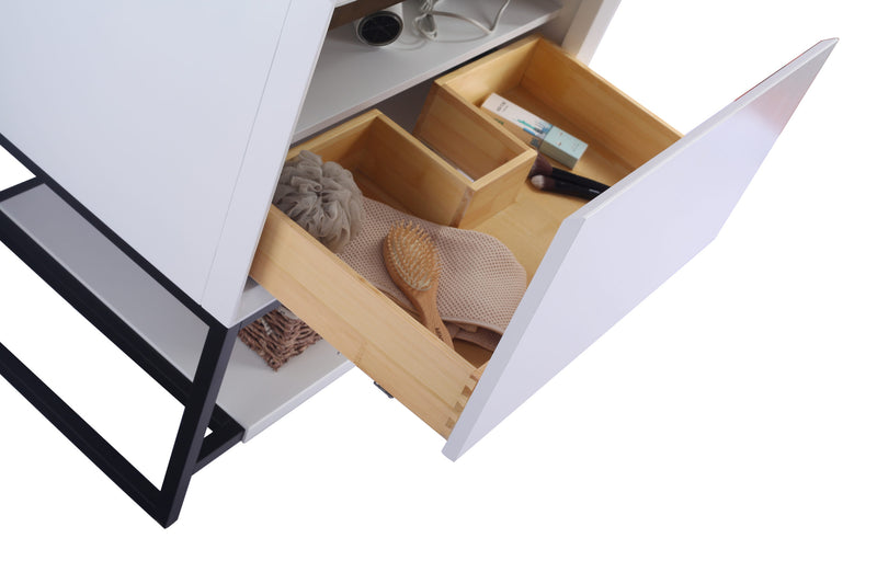 Laviva 313SMR-30W-PW Alto 30" White Bathroom Vanity with Pure White Phoenix Stone Countertop - view 4