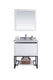 Laviva 313SMR-30W-WS Alto 30" White Bathroom Vanity with White Stripes Marble Countertop