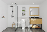 Laviva 313SMR-36CO-BW Alto 36" California White Oak Bathroom Vanity with Black Wood Marble Countertop - view 4