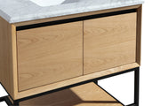 Laviva 313SMR-36CO-BW Alto 36" California White Oak Bathroom Vanity with Black Wood Marble Countertop - view 5
