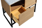 Laviva 313SMR-36CO-BW Alto 36" California White Oak Bathroom Vanity with Black Wood Marble Countertop - view 6