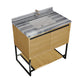 Laviva 313SMR-36CO-WS Alto 36" California White Oak Bathroom Vanity with White Stripes Marble Countertop