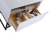 Laviva 313SMR-36W-BW Alto 36" White Bathroom Vanity with Black Wood Marble Countertop - view 5