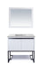 Laviva 313SMR-36W-MW Alto 36" White Bathroom Vanity with Matte White VIVA Stone Countertop