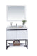 Laviva 313SMR-36W-WC Alto 36" White Bathroom Vanity with White Carrara Marble Countertop
