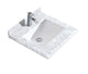 Laviva 313SQ1H-24-WC Forever 24" Single Hole White Carrara Marble Countertop with Rectangular Ceramic Sink