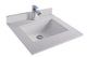 Laviva 313SQ1H-24-WQ Forever 24" Single Hole White Quartz Countertop with Rectangular Ceramic Sink