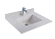 Laviva 313SQ1H-30-WQ Forever 30" Single Hole White Quartz Countertop with Rectangular Ceramic Sink