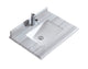 Laviva 313SQ1H-30-WS Forever 30" Single Hole White Stripes Marble Countertop with Rectangular Ceramic Sink