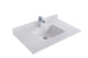 Laviva 313SQ1H-36-WQ Forever 36" Single Hole White Quartz Countertop with Rectangular Ceramic Sink