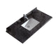Laviva 313SQ1H-48-BW Forever 48" Single Hole Black Wood Marble Countertop with Rectangular Ceramic Sink