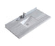 Laviva 313SQ1H-48-WS Forever 48" Single Hole White Stripes Marble Countertop with Rectangular Ceramic Sink