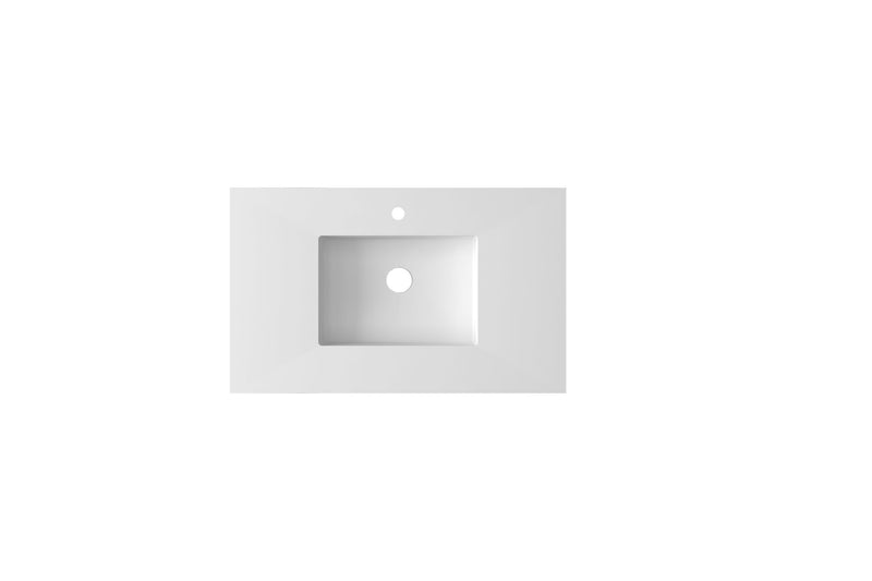 Laviva 313SQ1HSS-36-MW Forever VIVA Stone 36" Matte White Solid Surface Countertop with Integrated Sink
