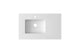 Laviva 313SQ1HSS-36L-MW Forever VIVA Stone 36" Matte White Solid Surface Countertop with Left Offset Integrated Sink