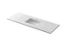Laviva 313SQ1HSS-54-MW Forever VIVA Stone 54" Matte White Solid Surface Countertop with Integrated Sink