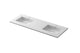Laviva 313SQ1HSS-60D-MW Forever VIVA Stone 60" Matte White Solid Surface Countertop with Double Integrated Sinks