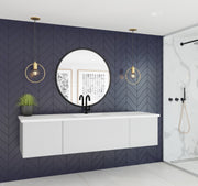 Laviva 313SQ1HSS-72C-MW Forever VIVA Stone 72" Matte White Solid Surface Countertop with Single Integrated Sink - view 4