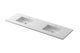 Laviva 313SQ1HSS-72D-MW Forever VIVA Stone 72" Matte White Solid Surface Countertop with Double Integrated Sinks