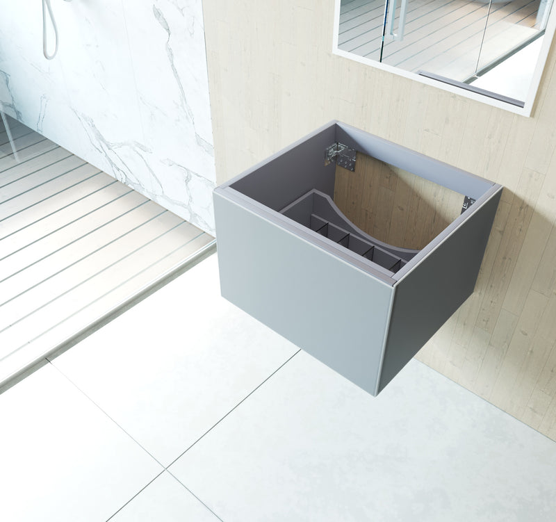 Laviva 313VTR-24FG Vitri 24" Fossil Grey Wall Hung Bathroom Vanity Cabinet