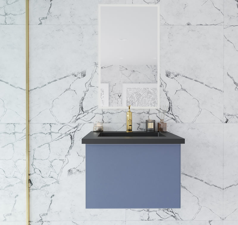 Laviva 313VTR-24NB Vitri 24" Nautical Blue Wall Hung Bathroom Vanity Cabinet