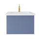 Laviva 313VTR-24NB-MW Vitri 24" Nautical Blue Bathroom Vanity with VIVA Stone Matte White Countertop